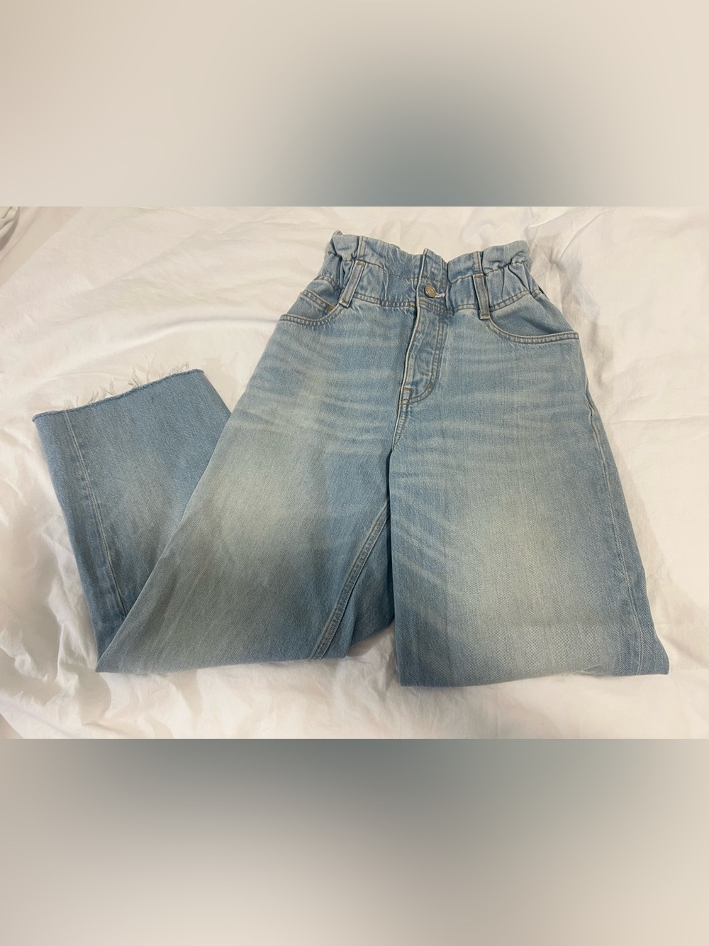 Scotch & Soda Light Blue Denim Jeans with Pink Heart-Print Lining